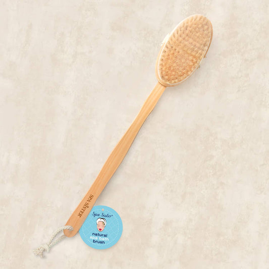 Long Wooden Bath Brush - Detachable